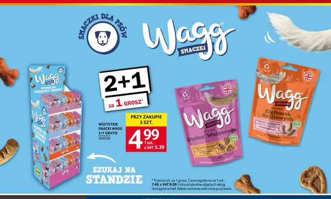 Przysmak dla psa o smaku kiełbasek grillowych Wagg promocja w Selgros