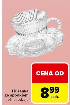 Filiżanka ze spodkiem różne rodzaje promocja w Carrefour