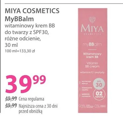 Witaminowy krem BB do twarzy z SPF30, różne odcienie promocja w Hebe