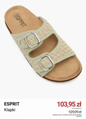 Klapki Esprit promocja w Deichmann