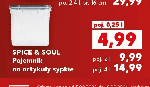 Pojemnik na artykuły sypkie Spice & Soul 0,25 l promocja w Kaufland