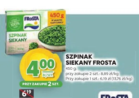 Szpinak siekany promocja w Stokrotka