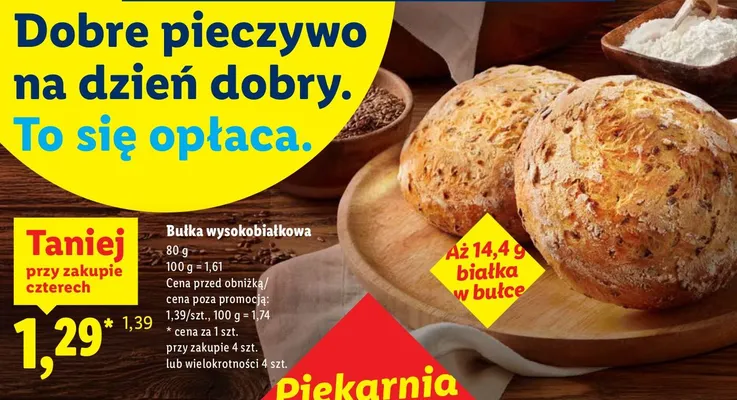 Bułka wysokobiałkowa promocja w Lidl
