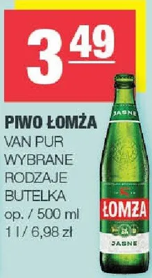 Piwo łomża wybrane rodzaje promocja w SPAR