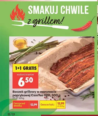 Boczek grillowy w marynacie paprykowej Czas na Grill promocja w Biedronka