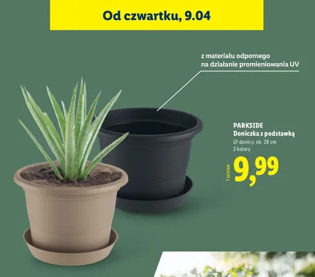 Doniczka z podstawką 34 cm Parkside promocja w Lidl
