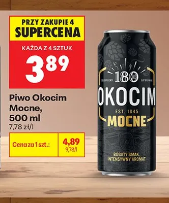 Piwo Okocim Mocne promocja w Biedronka
