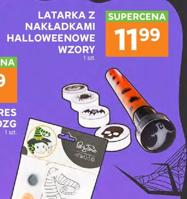 Latarka z nakładkami halloweenowe wzory promocja w Stokrotka