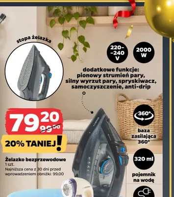 Żelazko bezprzewodowe Smarty promocja w Netto