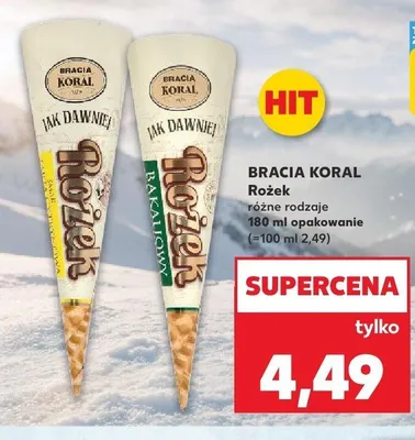 Lody rożek Bracia Koral promocja w Kaufland