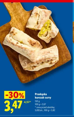 Przekąska kurczak curry promocja w Lidl