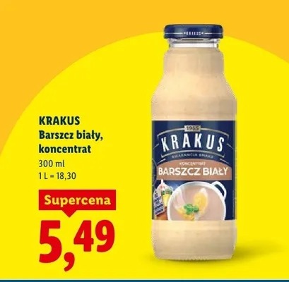 Barszcz biały, koncentrat promocja w Lidl