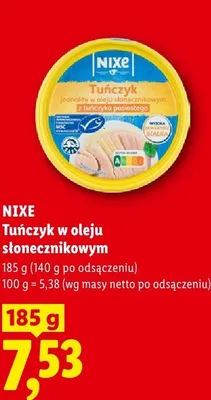 Tuńczyk w oleju słonecznikowym Nixe promocja w Lidl