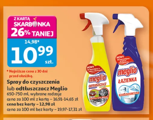 Spray do czyszczenia łazienki Meglio promocja w Auchan