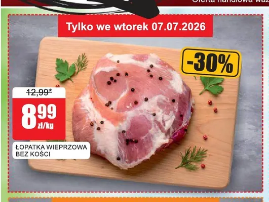 Łopatka wieprzowa bez kości promocja w Bingo