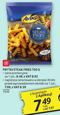 Frytki Steak Fries 750g Aviko 1643 promocja w Selgros