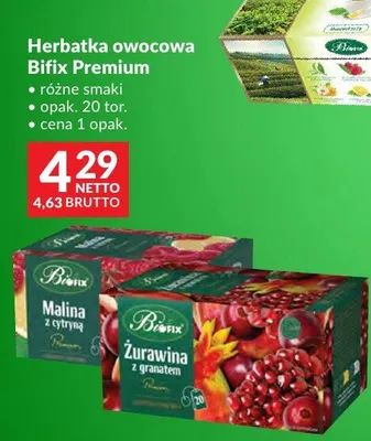 Herbatka owocowa Bifix Premium różne smaki promocja w Makro