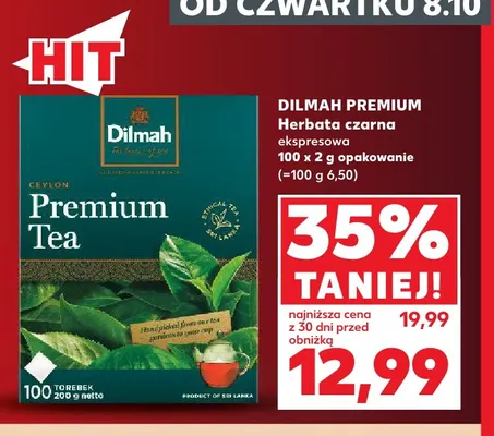 Herbata czarna ekspresowa Dilmah Premium promocja w Kaufland
