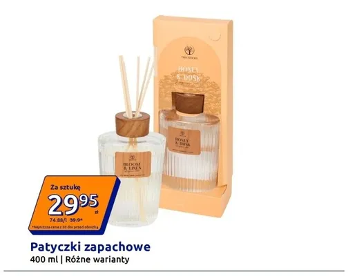 Patyczki zapachowe Tree Sticks Bloom & Linen promocja w Action