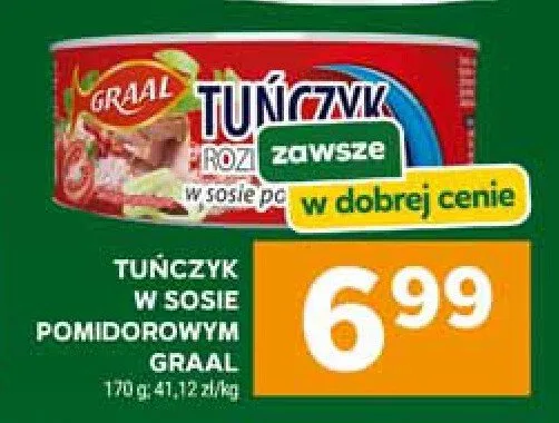 Tuńczyk w sosie pomidorowym Graal promocja w Stokrotka