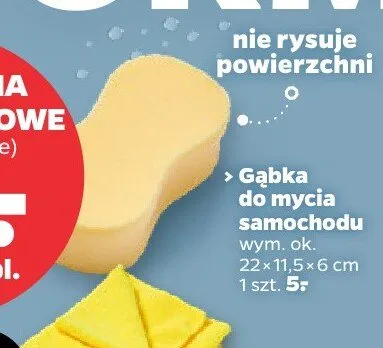 Gąbka do mycia samochodu promocja w Netto