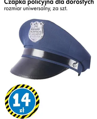 Czapka policyjna dla dorosłych promocja w Tedi