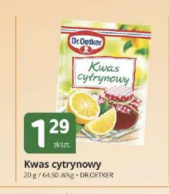 Kwas cytrynowy Dr. Oetker promocja w Marketvita