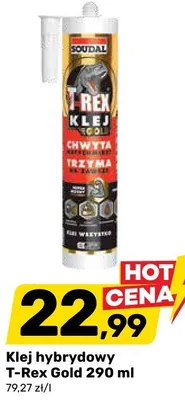 Klej hybrydowy T-Rex Gold 290 ml Soudal promocja w Bricomarche