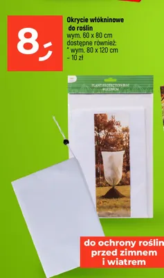 Okrycie włókninowe do roślin 60x80 cm promocja w Dealz