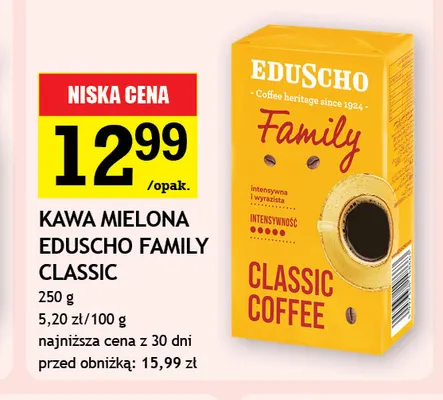 Kawa mielona Eduscho Family Classic promocja w Gram Market