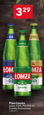 Piwo bezalkoholowe Łomża 0,0% butelka bezzwrotna promocja w LEWIATAN