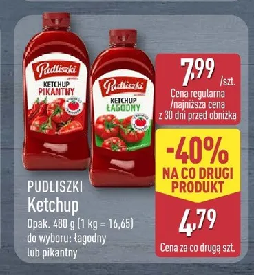 Ketchup pikantny Pudliszki promocja w Aldi