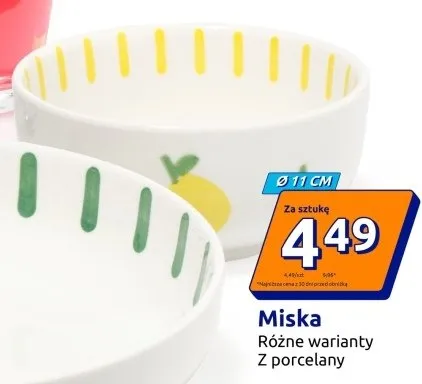 Miska z porcelany Ø 11cm promocja w Action