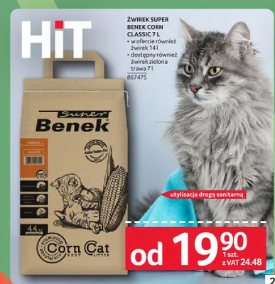 Żwirek Super Benek Corn Classic promocja w Selgros