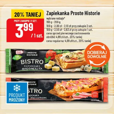 Zapiekanka Bistro z pieczarkami Proste Historie promocja w POLOmarket