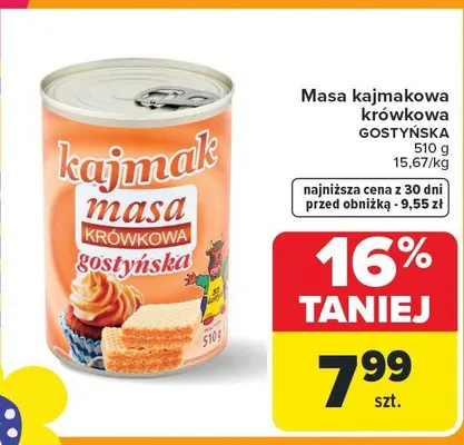 Masa kajmakowa krówkowa promocja w Carrefour Market