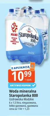 Woda mineralna Staropolanka 800 6-pak promocja w Leclerc