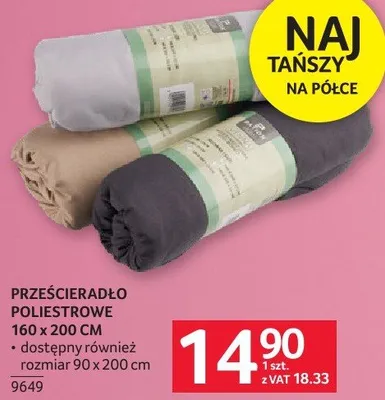 Prześcieradło poliestrowe promocja w Selgros