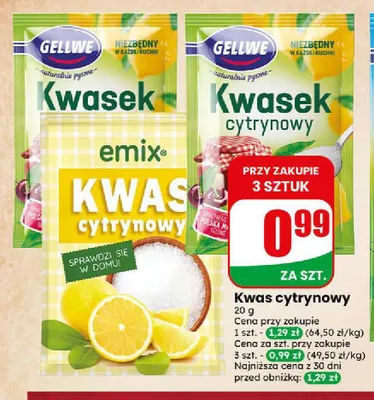 Kwas cytrynowy Emix promocja w Dino