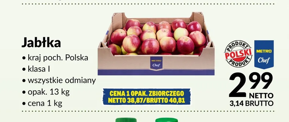 Jabłka polskie Metro Chef promocja w Makro