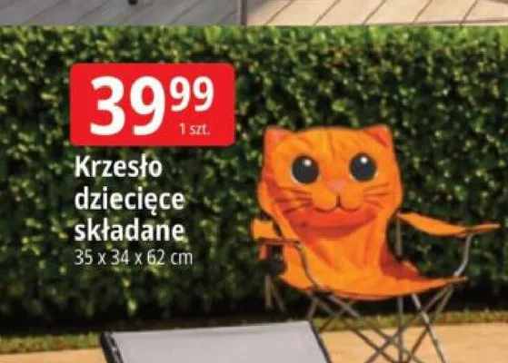 Krzesło dziecięce składane 35x34x62cm promocja w Leclerc