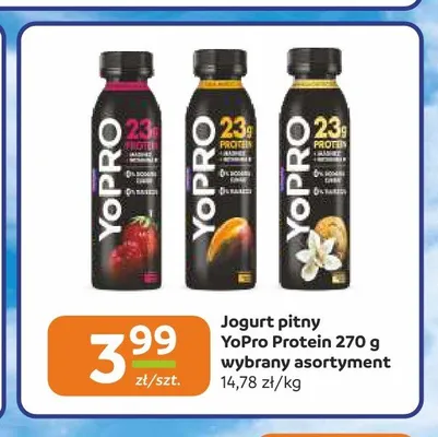 Jogurt pitny YoPro Protein promocja w Gama