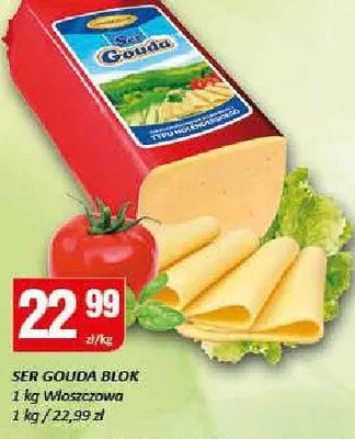 Ser Gouda blok Włoszczowa promocja w Chorten