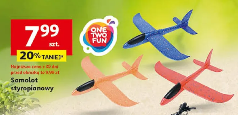 Samolot styropianowy promocja w Auchan