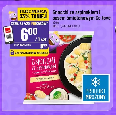 Gnocchi ze szpinakiem i sosem śmietanowym Go tove promocja w POLOmarket