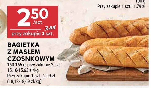 Bagietka z masłem czosnkowym promocja w Stokrotka