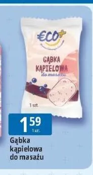 Gąbka kąpielowa do masażu Eco+ promocja w Leclerc