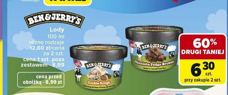 Lody Ben & Jerry's promocja w Carrefour