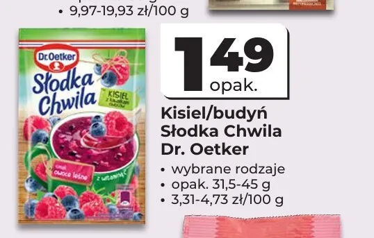 Kisiel Słodka Chwila Dr. Oetker promocja w Odido