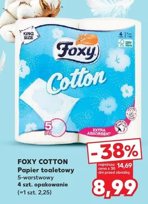 Cotton papier toaletowy 5-warstwowy, 4szt. opakowanie promocja w Kaufland